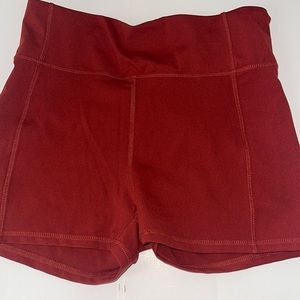 Burnt orange Jessica Simpson biker shorts